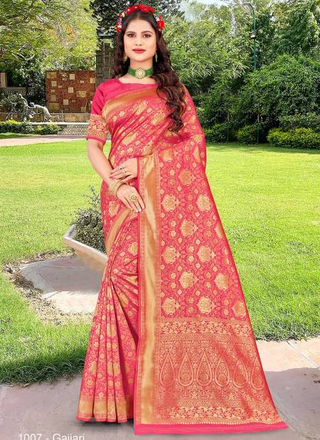 1007 Santraj Festive Wear Designer Heavy Silk Saree Collection 1007-Gajjari